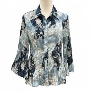 Sere Nade New York Paisley Pleated Blouse | Women’s Medium